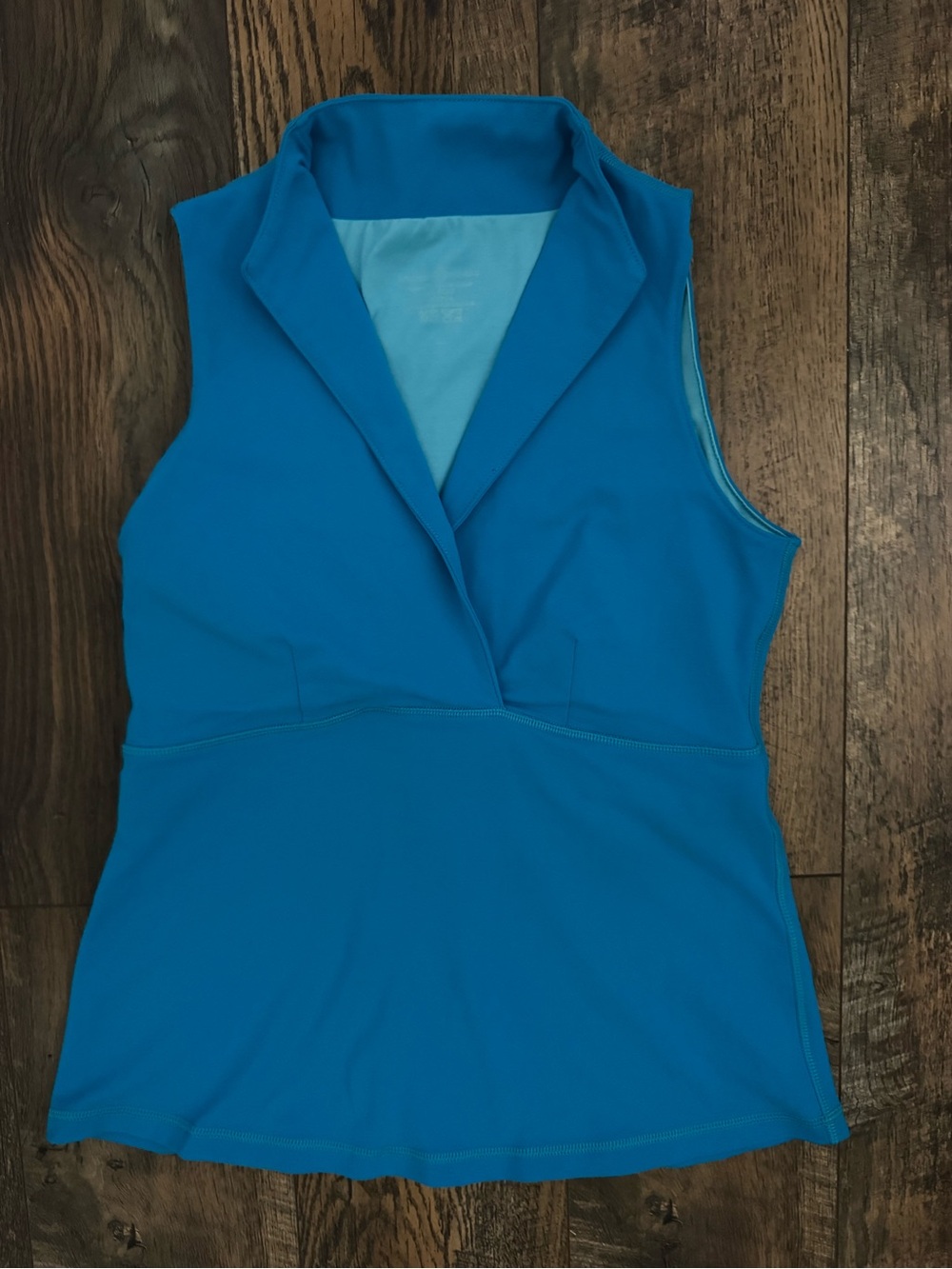 lululemon athletica Women's Collared Sleeveless Stretch Tank Top Blue Size 8